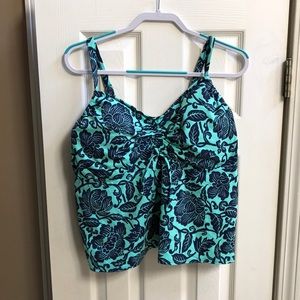 Lands End Tankini Top 18W DDD
